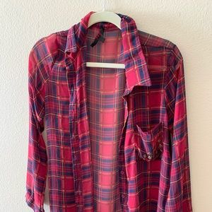 Pocket studded flannel